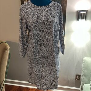 Southern Tide Navy and White Long Sleeve Dress